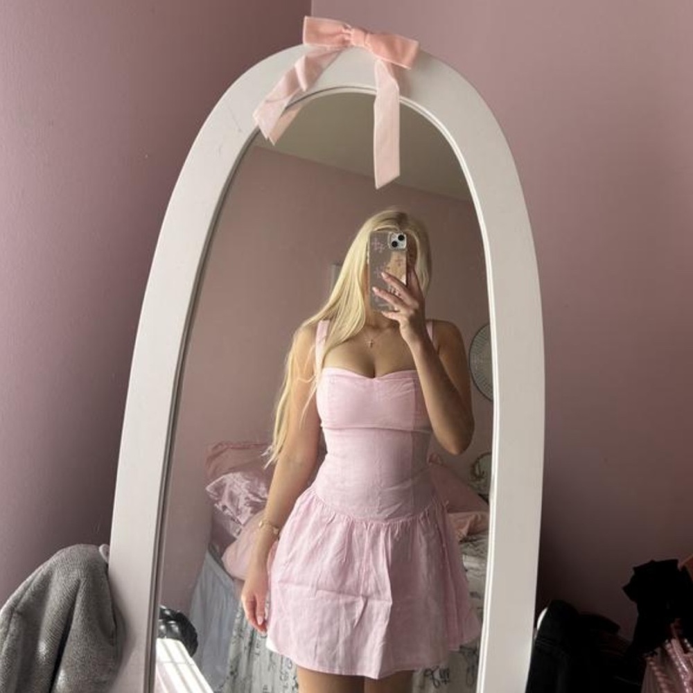 Abercrombie & Fitch Pink Linen Dress